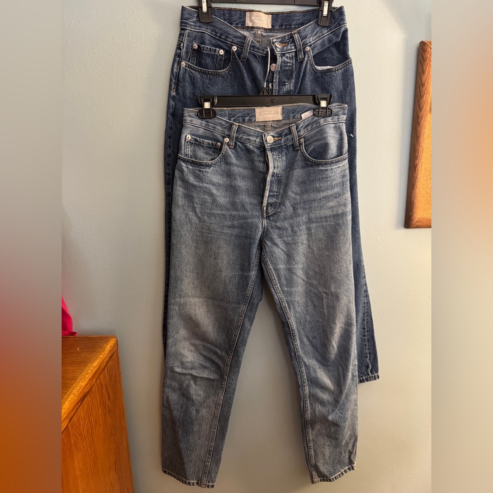 Bundle of 2 Everlane 90s high rise Cheeky Jean light wash & medium wash size 26R - Picture 2 of 7